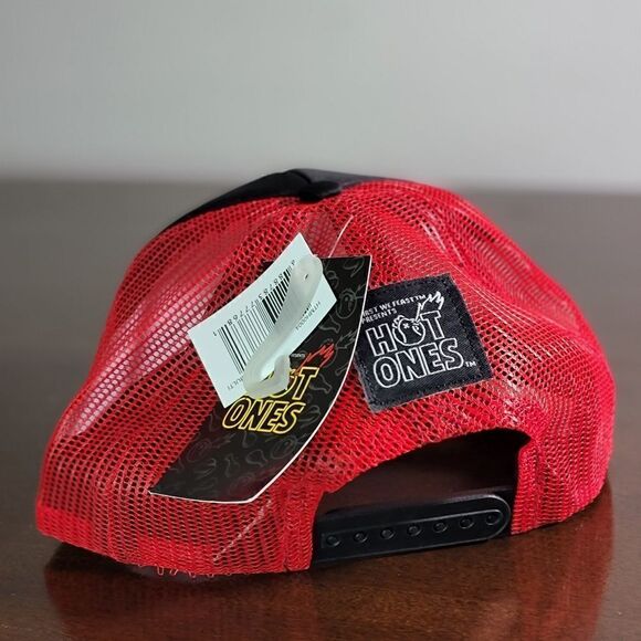 Hot Ones X Complex Reebok Trucker Hat Black Red White Green Snapback Adjustable - Picture 6 of 9